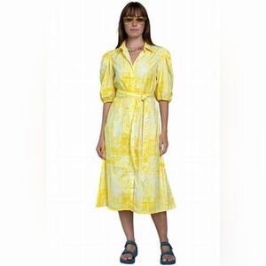Olivia James The Label Margot Dress In Buttercup, Sz.XL, No belt included.